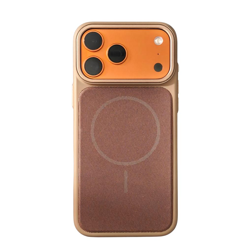 Модный оригинальный магнитный чехол TechWoven для телефона, подходит для iPhone 17 Promax 16 15 Pro Max, задняя крышка с окном для IC-карты и кнопкой-чипом