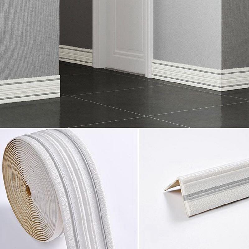 230смX14см самоклеящаяся линия плинтуса 3D пенопластовая полоса для стен наклейки водонепроницаемая плитка бордюрная бумага декор настенная наклейка