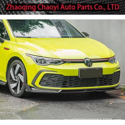 Модификация переднего бампера Volkswagen Golf MK8 GTI с накладкой из углеродного волокна