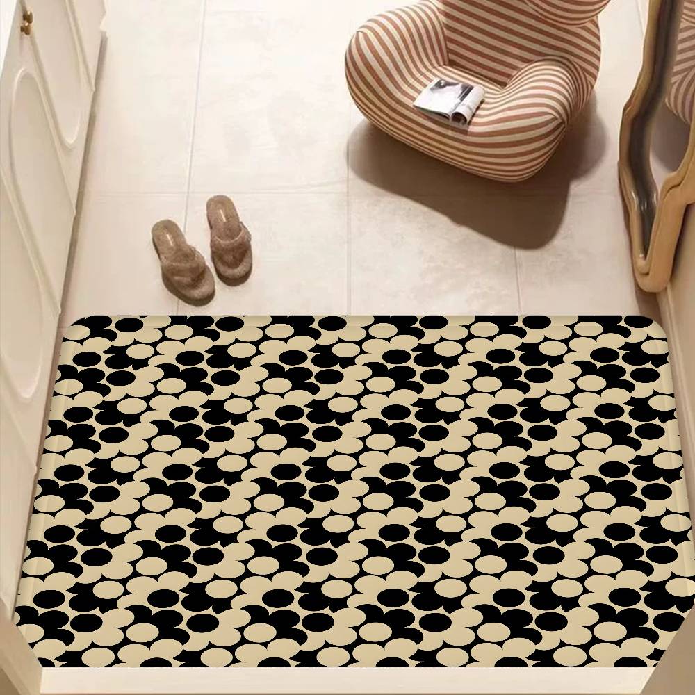 Orla Kiely Leaf Flower Floor Mat Anti-slip Absorb Water Long Strip Cushion Bedroon Mat Alfombra