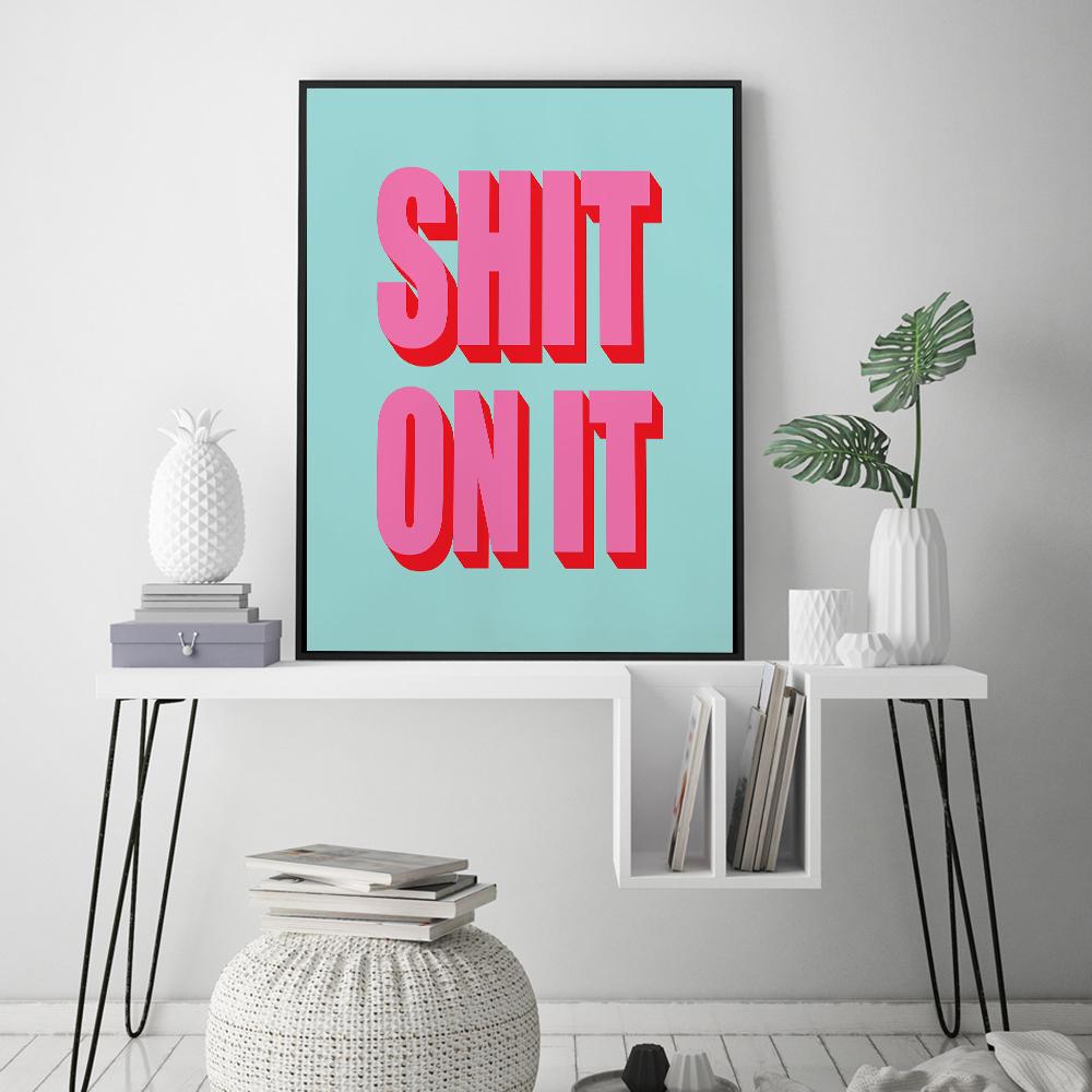 Funny Bathroom Sign Canvas Prints And Posters Welcome To The Shitshow Quote Art for Painting Wall Pictures Bedroom Kitchen Decor No Frame