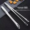 Щипцы для барбекю из нержавеющей стали 304 для корейского барбекю, пикника или западной кухни - Удлиненные для гриля и самообслуживания.