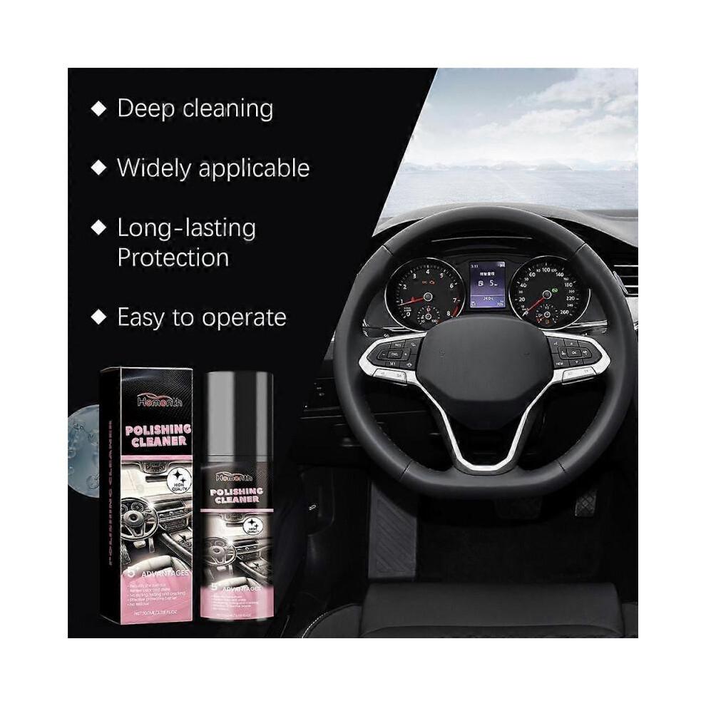 (4-Pack) Полирующий очиститель для детейлинга салона автомобиля: Полирующий состав, детейлер и очиститель для резины, кожи и автомобильного интерьера
