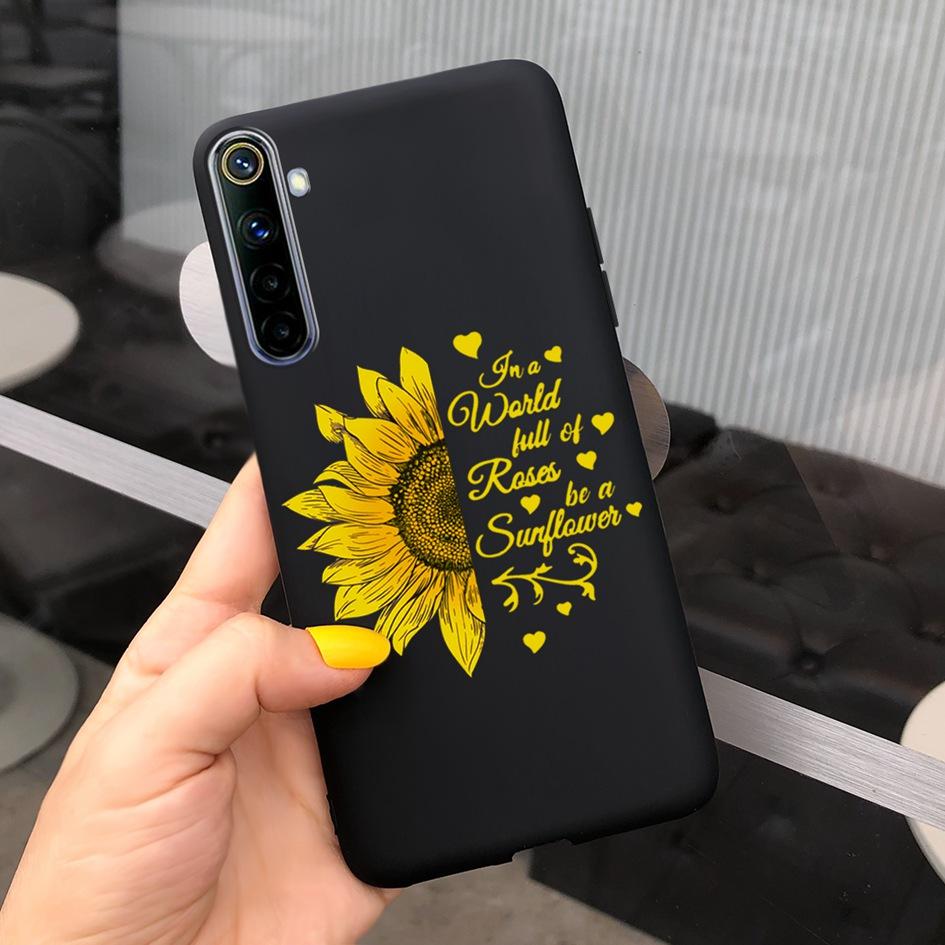 Для Realme 6 6 Pro Чехол Милые Узоры Молочной Коровы и Цветов Мягкая Задняя Крышка Для OPPO Realme 6 6S 6Pro RMX2061 Coque Funda Realme6 Capa