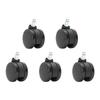 5Pcs Office Chair Wheels Computer Swivel Chair Pole Universal Pulley Replacement Mute