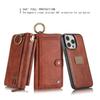 Винтажный съемный кожаный чехол-кошелек для iPhone 16 15 14 Plus 13 12 11 Pro Max XR XS 7 8 с ремешком на запястье и слотами для карт