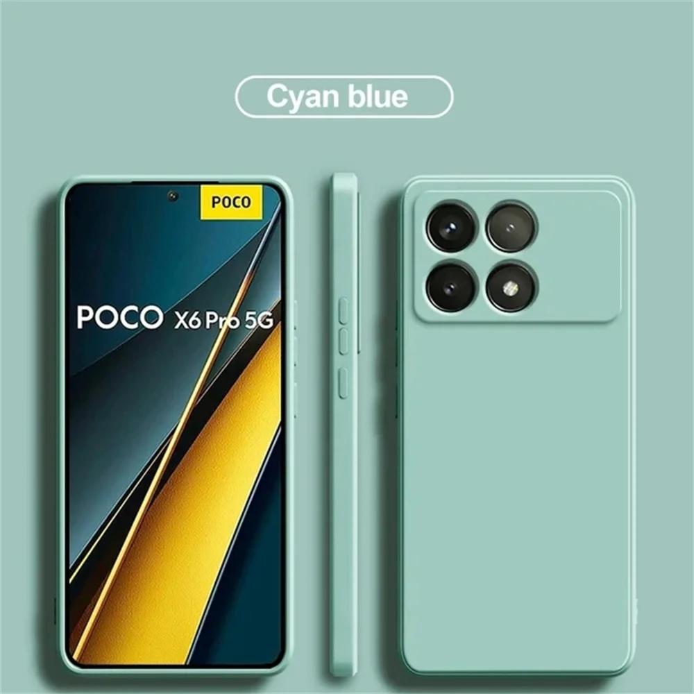 Защитная пленка для камеры Мягкий чехол Для Xiaomi Poco X6 Pro 5G Чехлы для телефона Для Xiaomi Poco X6 Pro Poco X6 Pro 5G Ударопрочная Матовая крышка
