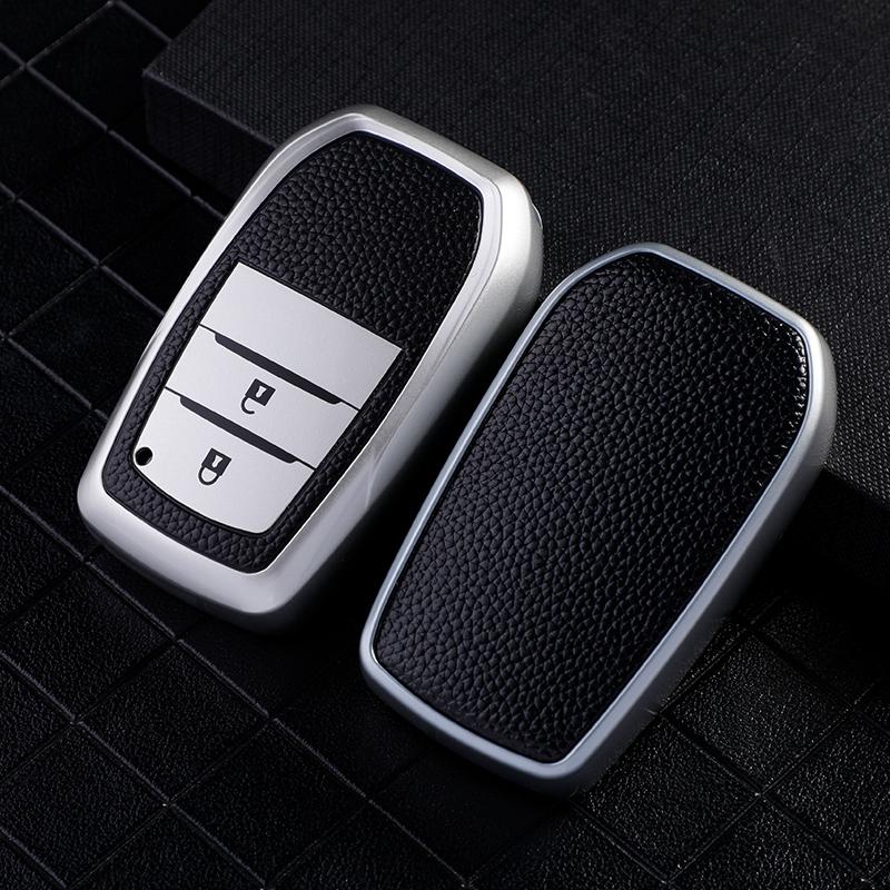 2/3-кнопочный чехол для ключа автомобиля из ТПУ и кожи для Toyota Yaris Prius Camry Corolla Avensis Verso Prado REIZ Crown RAV4 C-HR Aygo Scion TC IM