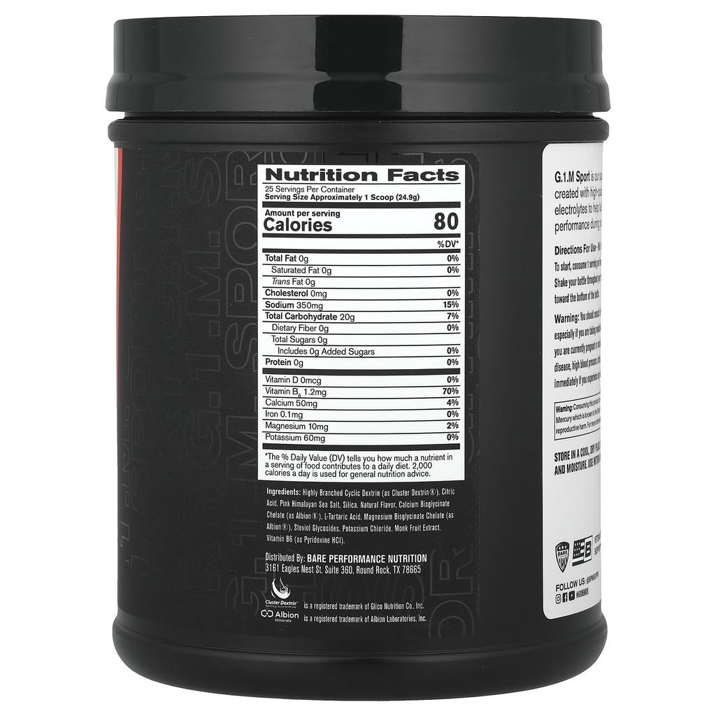 G.1.M Sport, Lemon Lime Flavor, 623G(1Lb 6Oz)