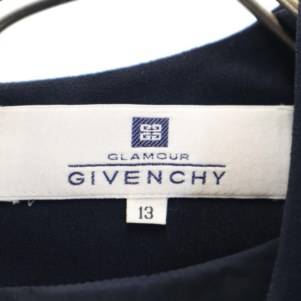 Givenchy Сделано в Японии Платье с коротким рукавом длиной до колена 13 Темно-синий Женский Б/у