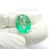 Natural Green Emerald Loose Gemstone Oval Cut 19.20 ct for Jewelry Making and Gem Collections