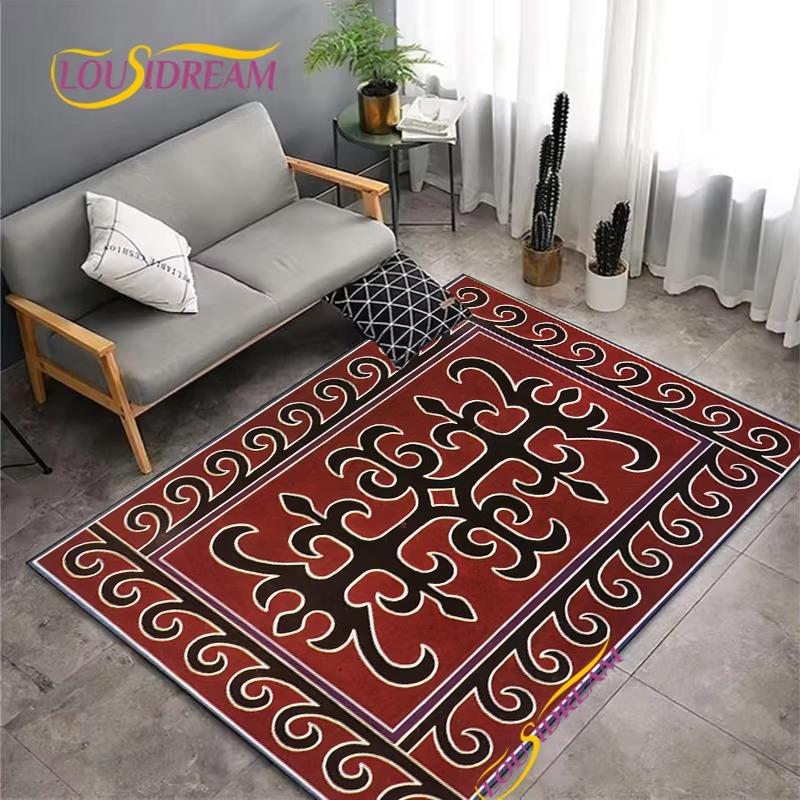 Vintage Floral Pattern Carpet for Living Room Bedroom Coffee Rug Kitchen Table Door Kids Unslip Floor Mat Birthday Gift