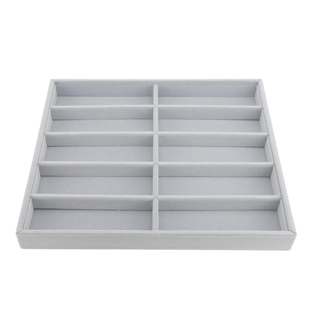 Compartment Design Sunglasses Storage Velvet Material Glasses Display Box Shop Exhibition