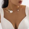Ring Necklace Necklace Asymmetric Imitation Pearl Ball Bead Necklace Women Jewelry Gift