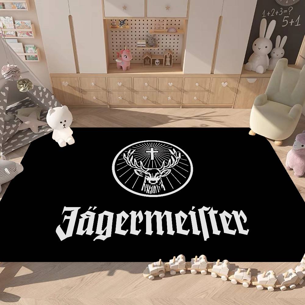 Коврик для двери с логотипом Jägermeister, скандинавский стиль, для спальни, гостиной, прихожей, балкона, противоскользящий, Alfombra
