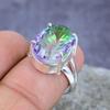 Mystic Rainbow Topaz Gemstone 925 Sterling Silver Ring Jewelry Wedding Gift