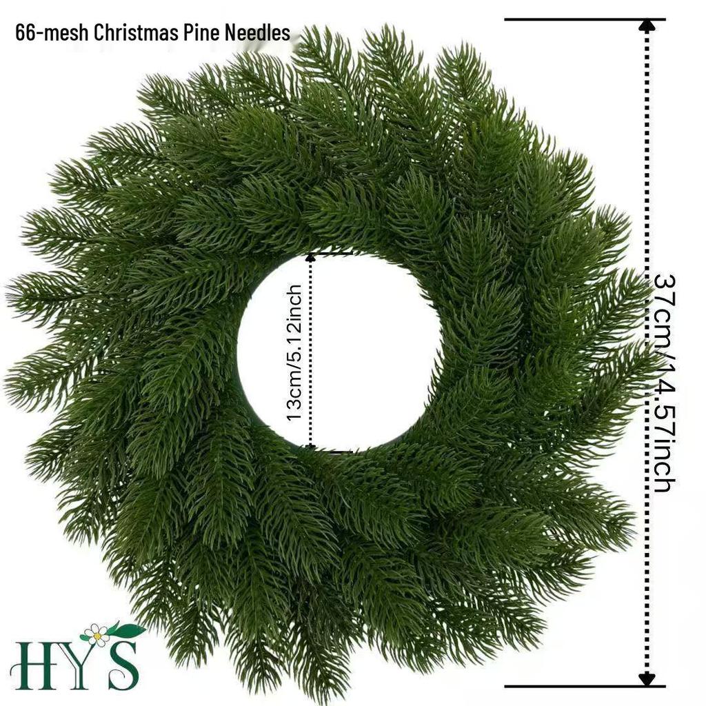 Artificial Pine Christmas Wreath for Window & Door Decor