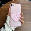 Чехол-присоска в форме сердца для iPhone 17 ProMax, 17 Pro, полупрозрачный матовый, ударопрочный, из мягкого ТПУ