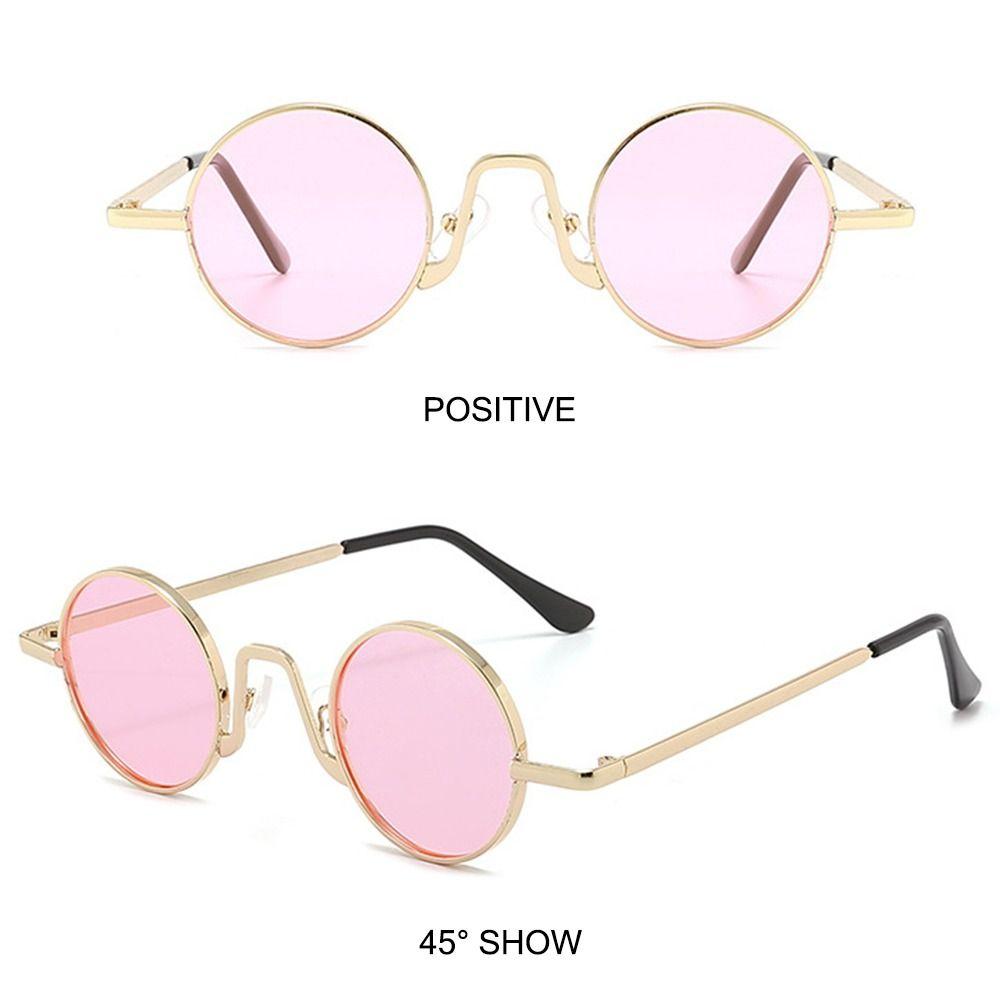 Punk Circle Shades Colorful Eyewear Trendy Hippie Sun Glasses for Women & Men