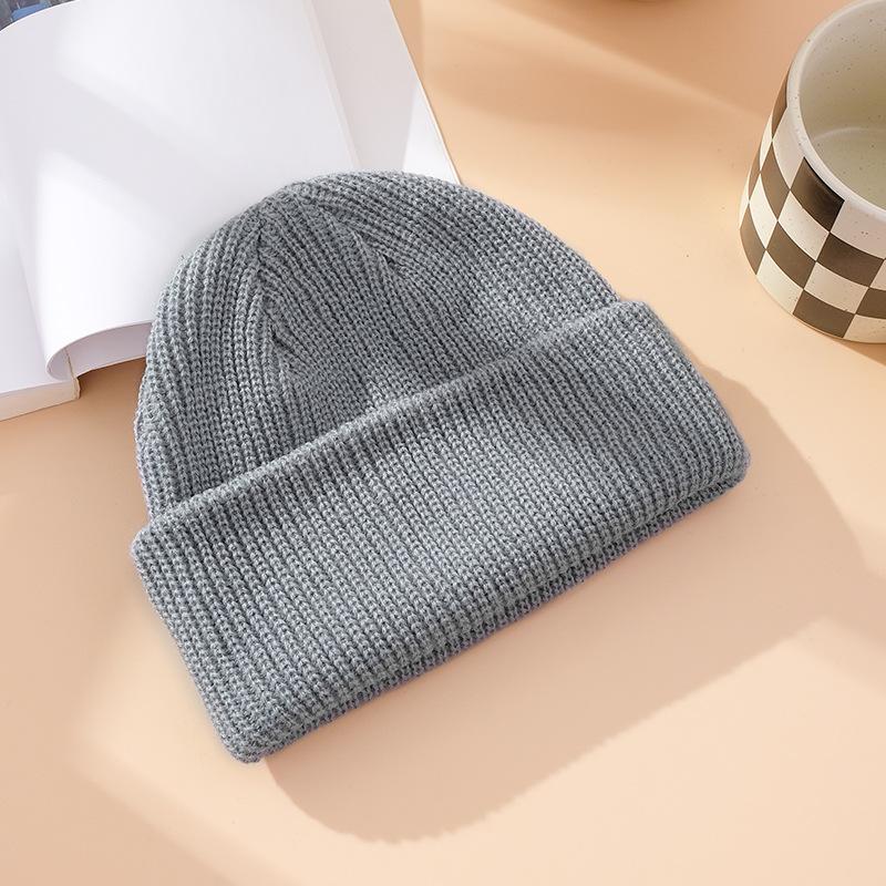Winter Out Warm Melon Fur Hat, Knitted Hat Women, Knitted Hat Men's Solid Color Versatile Couple Pullover Hat