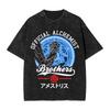 Anime Fullmetal Alchemist Edward Elric Graphic Print Men Women Manga T-shirt Retro Washed Oversized O-neck Cotton Top Harajuku Fashion Summer New Tee