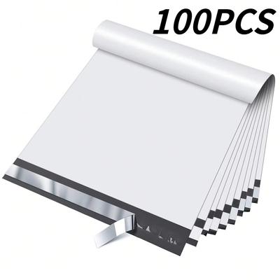 100 шт. Водонепроницаемый почтовый пакет для доставки, запечатываемый курьерский пакет для транспортировки и почтовой рассылки