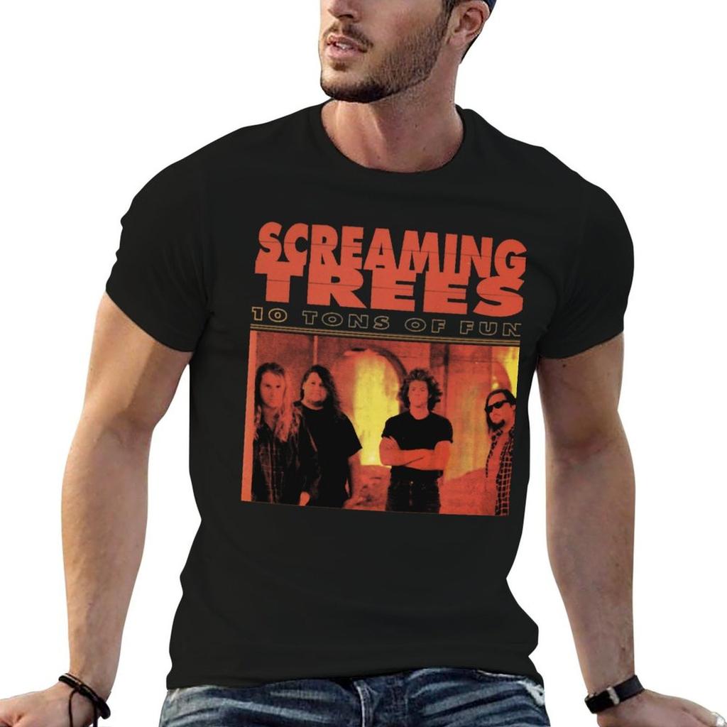 Funny Men Screaming Trees Alternative Gifts Movie Fan T-Shirt Basic Cotton T-Shirt