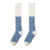 Fuzzy Knee High Socks Women Fluffy Warm Knee Socks Color Socks Leg Warmers Block Thick Winter