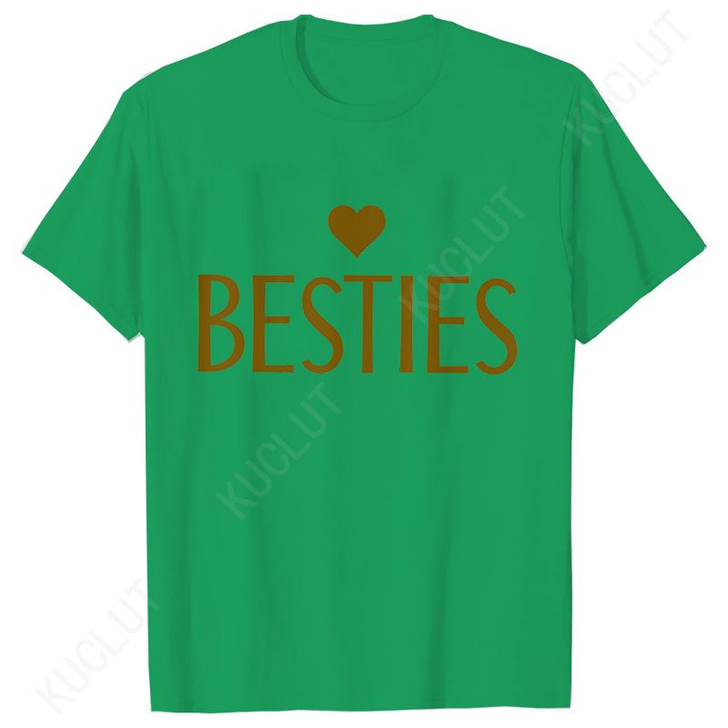 Футболка "Besties" для женщин Одежда Мода Персонализированные Футболки для Лучших Друзей Bff на Всю Жизнь Футболка Совместная Подарок Девочке на День Рождения