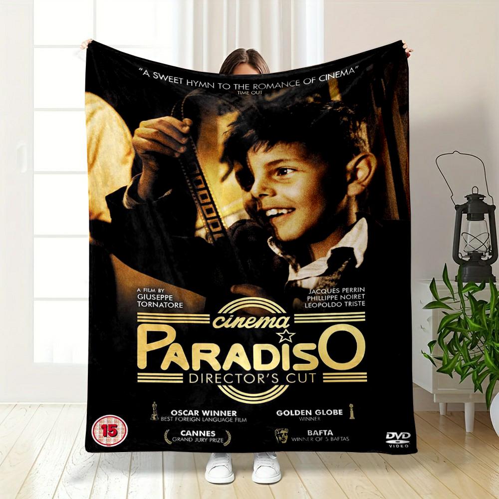 "Cinema Paradiso Movie Poster Design Warm blanket Flannel blanket for bedroom, living room, sofa, and nap sofas"