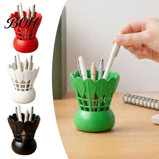 Handmade Desk Decor Badminton Shape Pen Holder, Large Capacity Creative Storage Cup, Teacher Organizer 3D Printed for Home And Office Supplies Cup