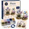 12 Zodiac Signs DIY Beaded Garden Kit, Handmade Bead Flower & Figurine Craft Set, Creative Hobby Decor Gift