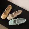 Туфли на скрытой платформе в стиле ретро, нежные туфли-лодочки с мелким вырезом, женские туфли на мягкой подошве, весенние французские туфли Мэри Джейн, балетки