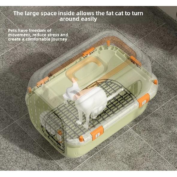 ZHAYA Large Rolling Pet Carrier Luggage with 360 Wheels Airline Approved Cat Dog Travel Crate for Airplane Car Trip