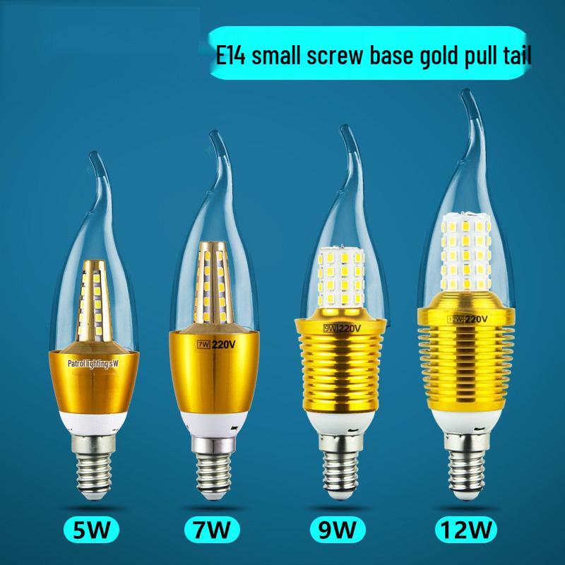 Светодиодная лампа-свеча Гипсофила E14 с винтовым цоколем, 5 Вт/7 Вт/9 Вт, Хрустальная люстра, Лампа-пузырь, Энергосберегающая