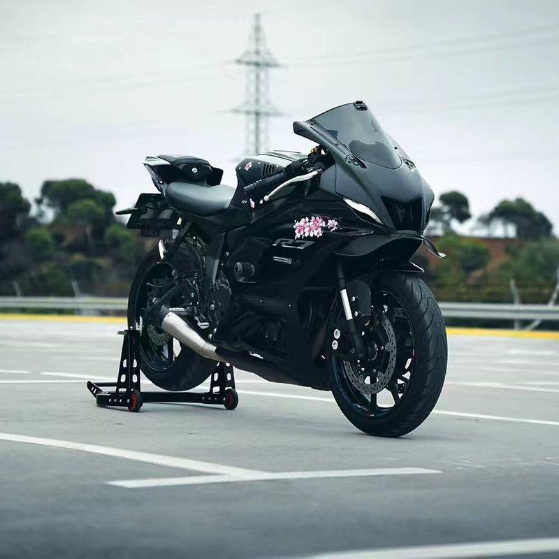 Для YAMAHA R7 2022-2025 Мотоцикла Клюв Крыло Крылышко Прижимная Сила Голый АБС Пластик Передние Спойлеры Передний Нижний Спойлер Губы Фиксированное Крыло