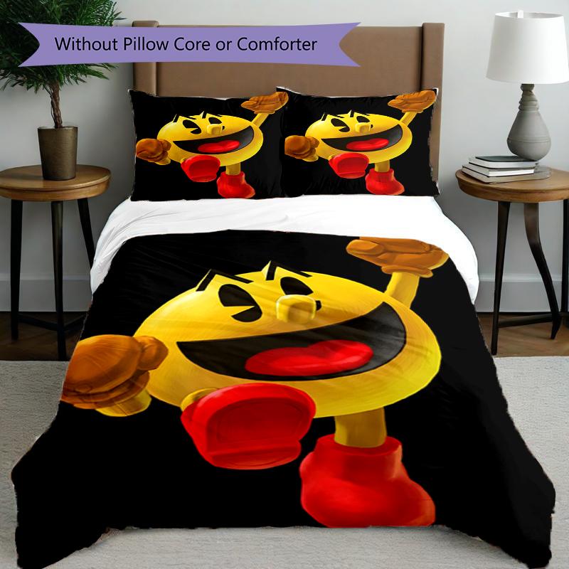 3pcs Duvet Cover Set (1*Duvet Cover + 2*Pillowcase, Without Core),PAC Print Bedding Set, Bedroom Decor, All‑Season, Birthday Gift