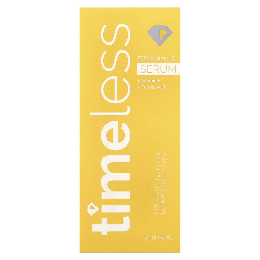 Timeless Skin Care, сыворотка с 20% витамина С, 30 мл (1 жидкая унция)