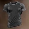 Vintage Men's T Shirt Oversized Tees Graphic Geometic Tops 3D Print Daily Short Sleeve Streetwear Summer Fashion Men's Clothing