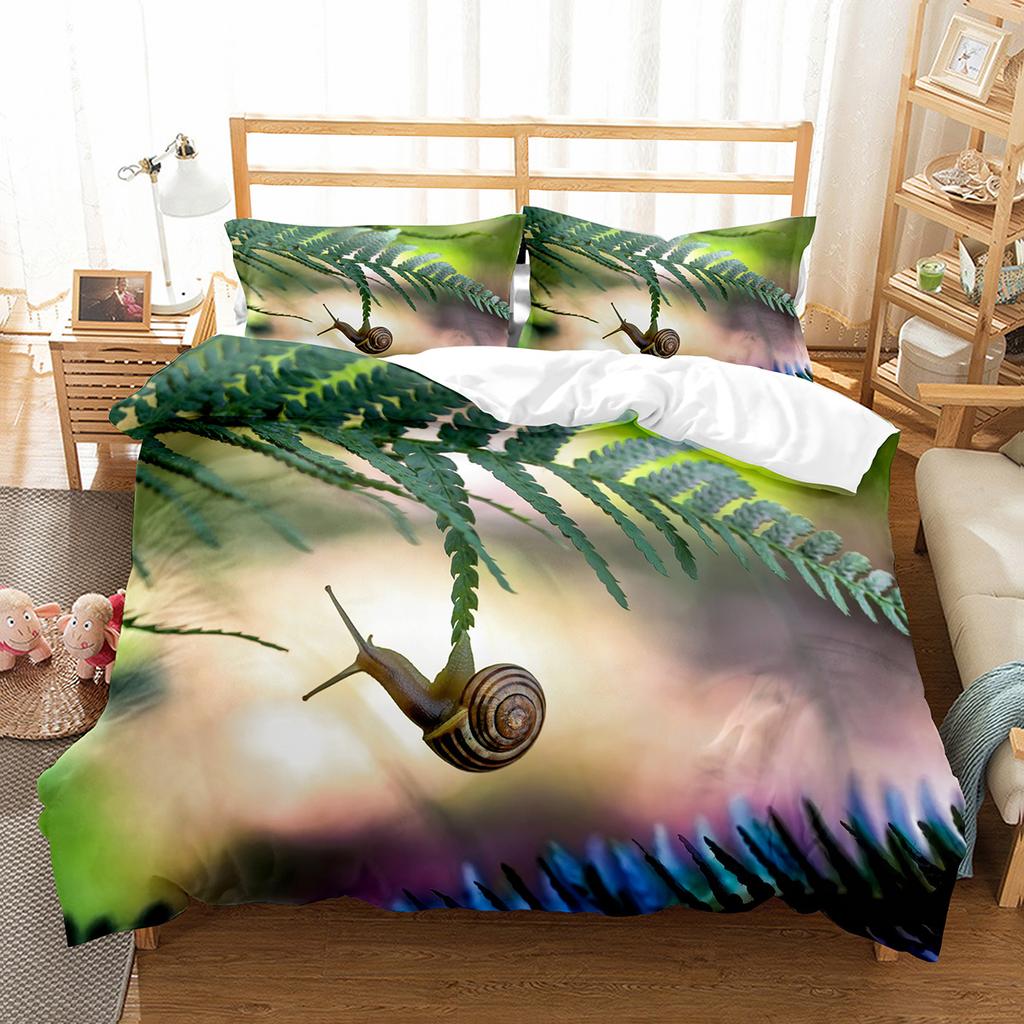 Пододеяльник с изображением паука и насекомых King Queen, комплект постельного белья с изображением милых микроскопических животных, пододеяльник из полиэстера