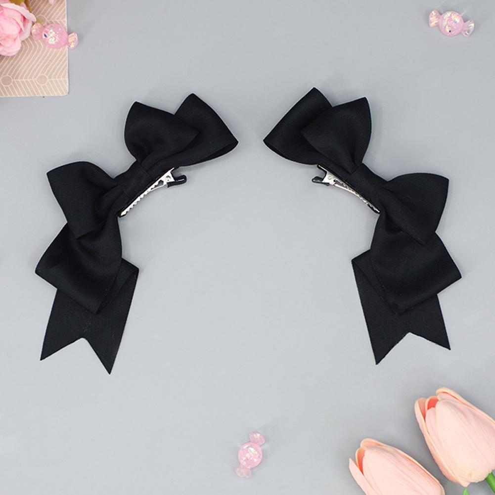 Handmade Big Bow Hair Clip Sweet Cool Girl Hairpin Japanese Double Ponytail Headwear Lolita Cosplay Headdress Jk Uniform Hair Accessory #468713