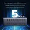 Ugreen 10-портовый USB 3.0 концентратор с адаптером питания
