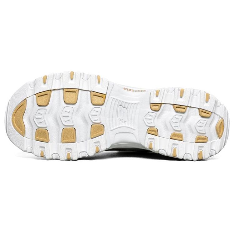 Skechers DLites 1.0 Сетчатые синтетические кожаные спортивные модные низкие повседневные кроссовки для женщин Платиновые 13091-WHT