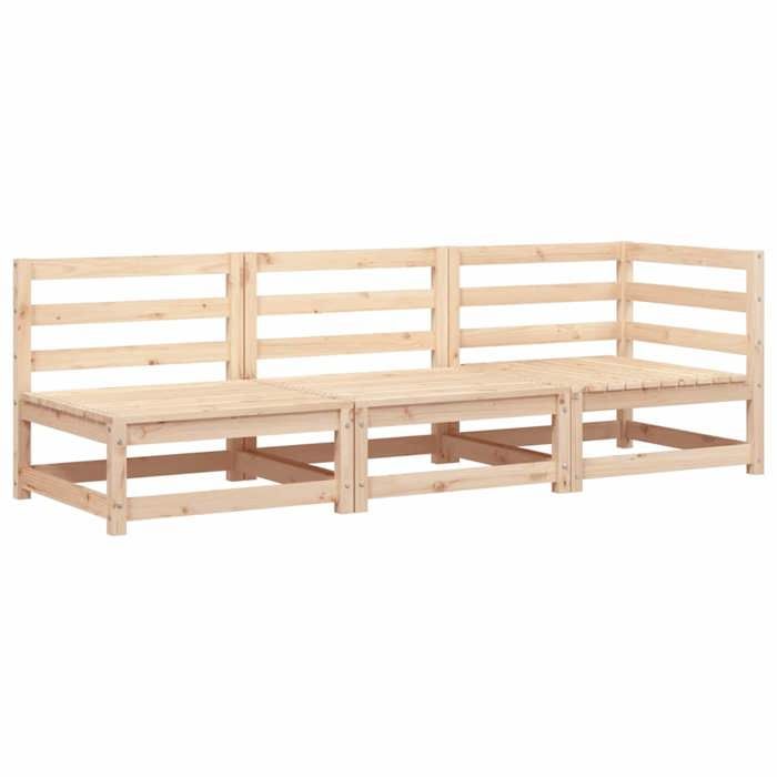 VidaXL 3-Seater Garden Sofa, Seat with Backrest, Outdoor Patio Balcony Backyard Terrace Furniture, Brown Wood 837949