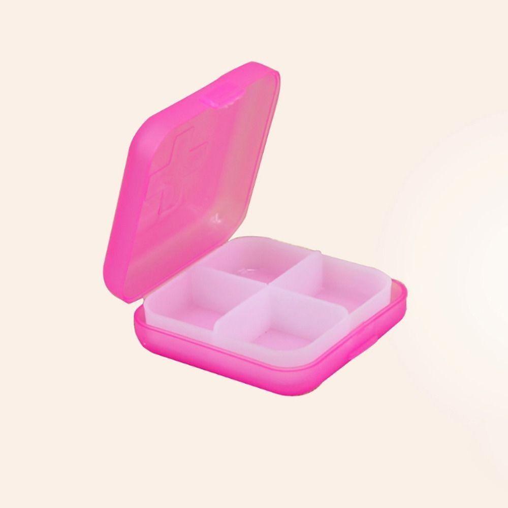 Sealed Medicine Box 4 Grids Tablet Holder Container Portable Pill Organizer Case  Travel