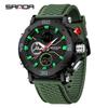 SANDA Luxury Men's  Watch Military Sports Waterproof Night Light Stopwatch LED Electronic Digital Men's Watch