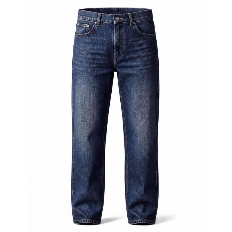 Men S Low Waist Straight Leg Solid Color Casual Trousers