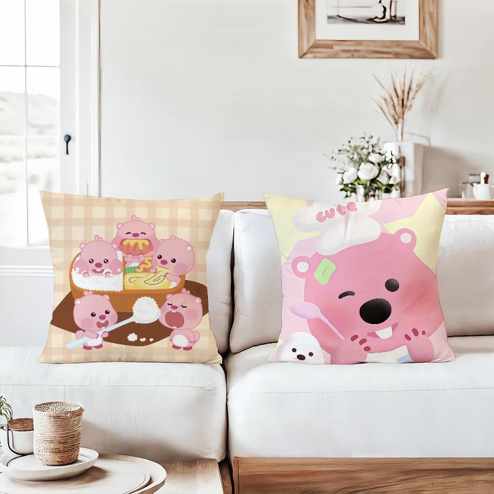 Cartoon Cute LLoopy Pillow Case Home Decoration Cushion Cover Suitable For Bedroom Car Office Sofa