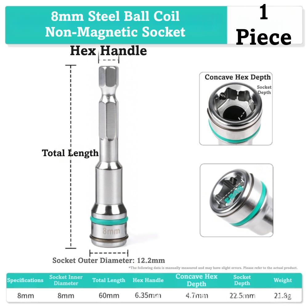 1/4 Inch Hex Shank Hex Socket Adapter Wrench Socket Driver For Self-Drilling Screws