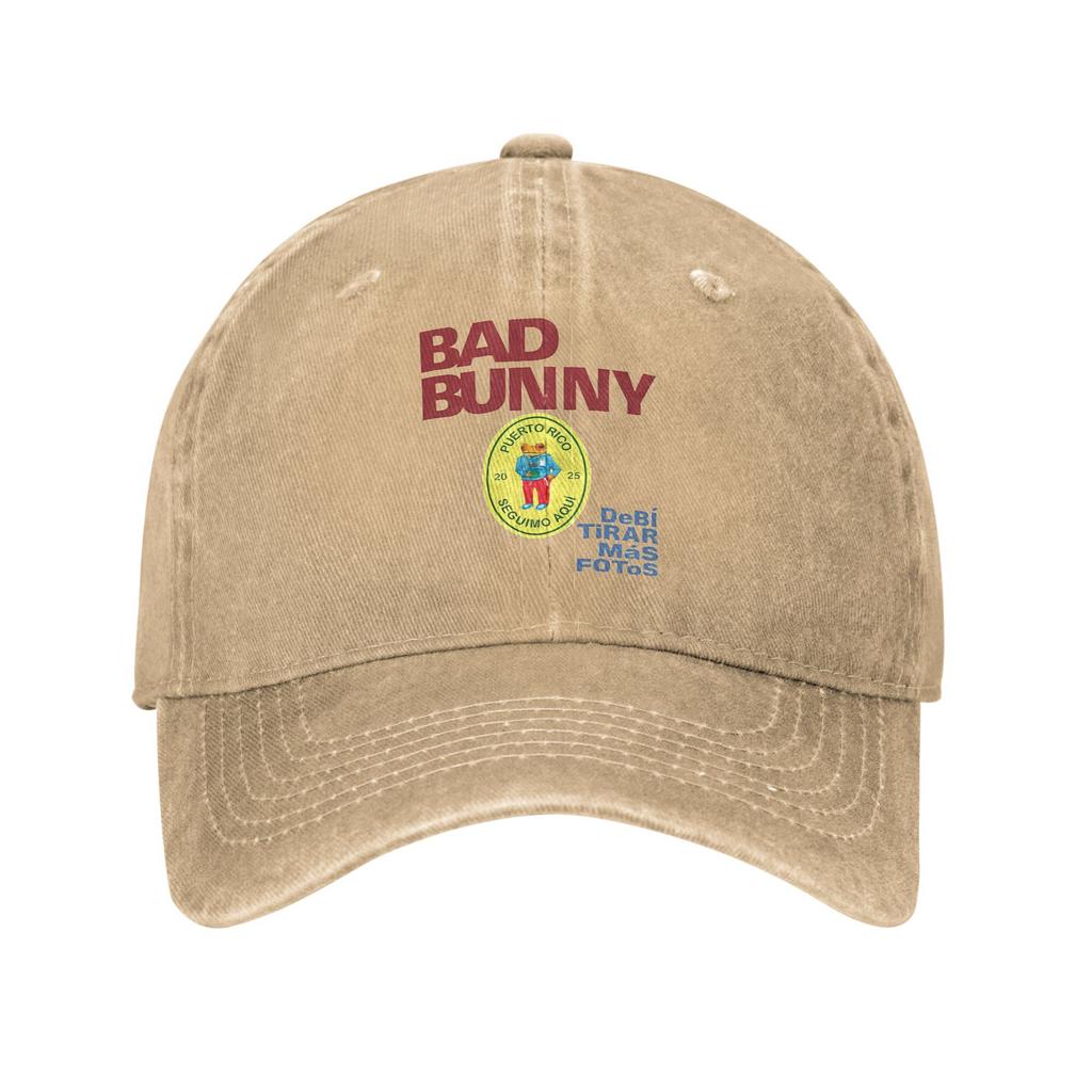 Bad Bunny Debi Tirar Mas Fotos DTMF Baseball Cap Men Distressed Washed Headwear Outdoor Travel Adjustable Fit Caps Hat